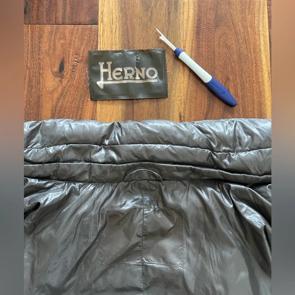 Herno Metallic Gray Puffer Jacket - Picture 12 of 15